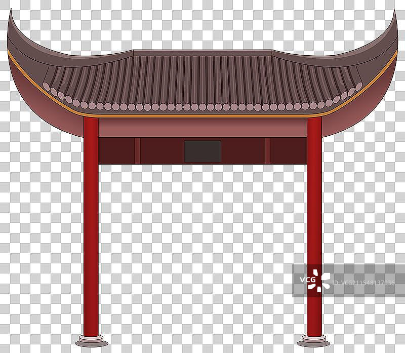 中国风新中式古风古典传统文化古代古建筑亭台楼阁庭院院子亭子资讯卡通意境环境风景插画图片素材