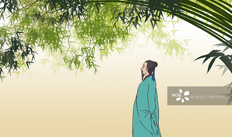 中国风新中式古风古典传统文化古装古人古代古时候历史国学经典宋代宋朝欧阳修王安石人物资讯插画图片素材