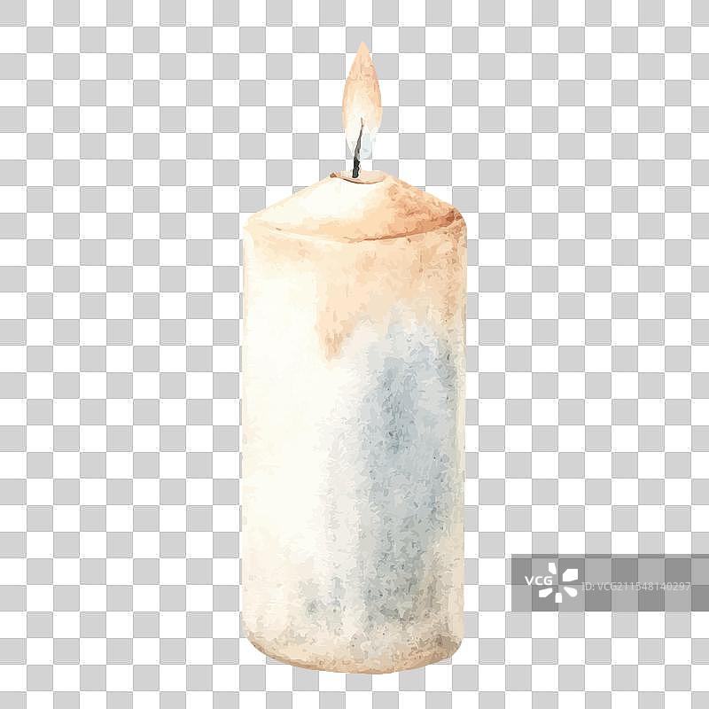 温暖舒适的燃烧蜡烛设计元素图片素材