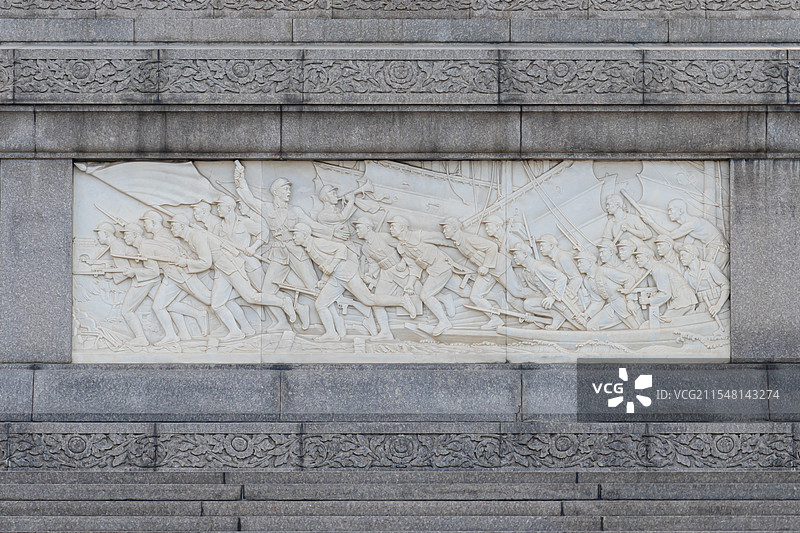 人民英雄纪念碑 壁画 石壁雕刻图片素材