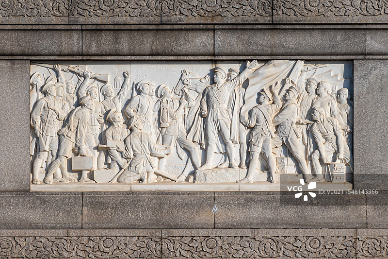 人民英雄纪念碑 壁画 石壁雕刻图片素材