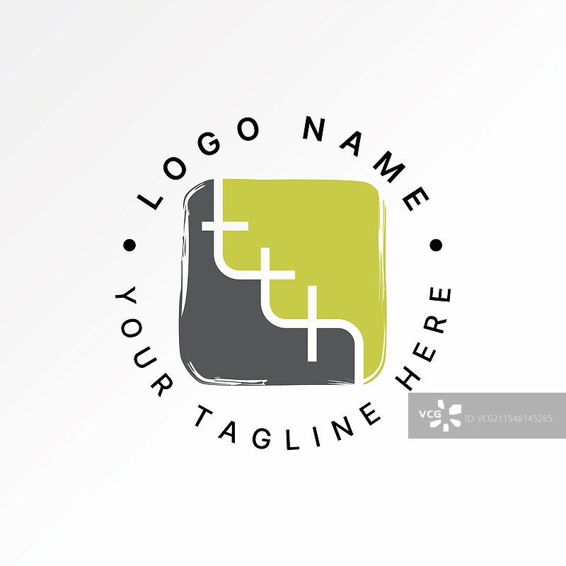 字母tth方形字体从上到下连接的划痕图片素材