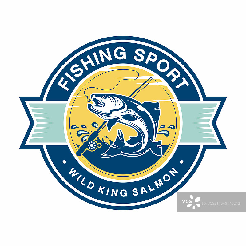 钓鱼logo设计模板图片素材