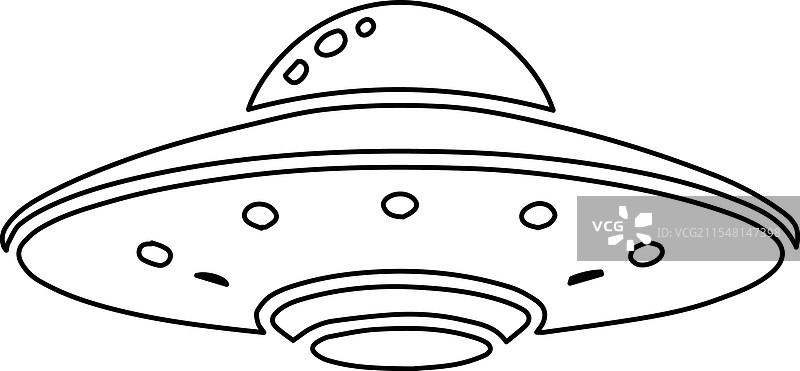 外星人飞碟线条艺术未来主义风格图片素材