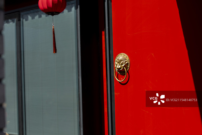 北京胡同四合院院门图片素材