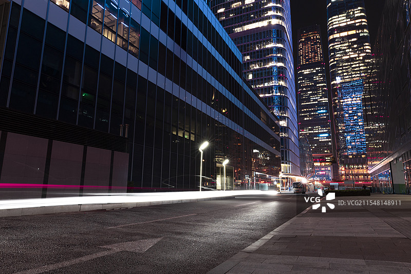 北京国贸CBD商务区夜景图片素材