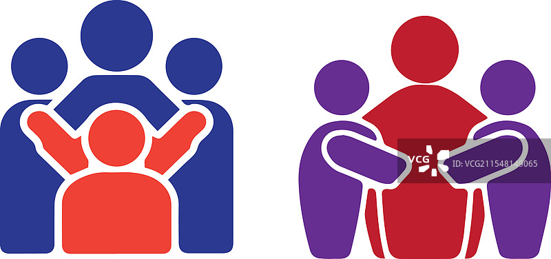 扁平化图标代表团队概念图片素材