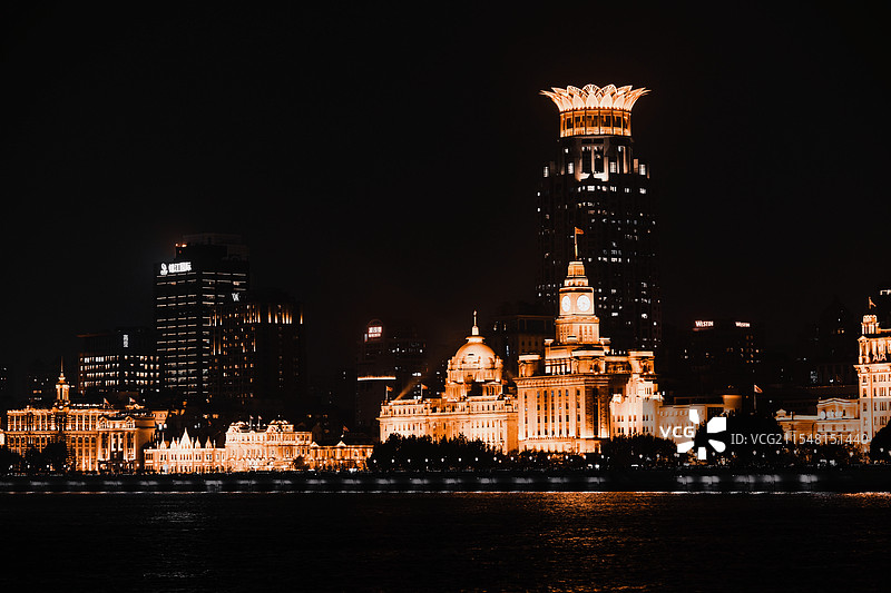 上海外滩夜景图片素材