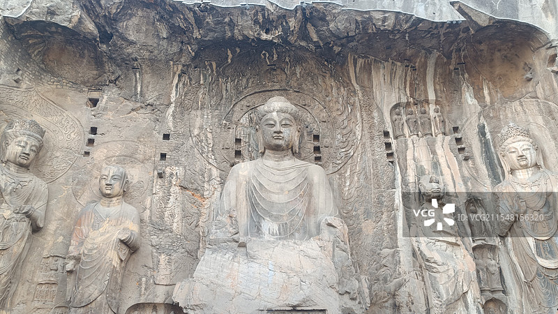 洛阳龙门石窟卢舍那大佛图片素材