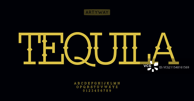 优雅的纹身字母，死亡日，厚重衬线字体图片素材