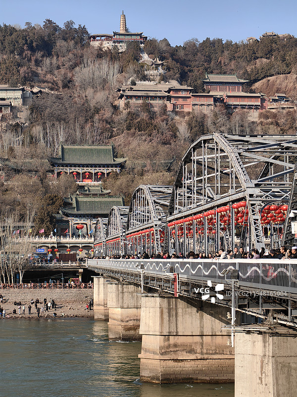 兰州中山桥图片素材