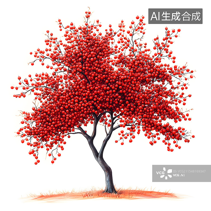 【AI数字艺术】植物 樱桃  山楂图片素材