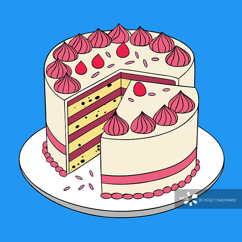 奶油层蛋糕图片素材