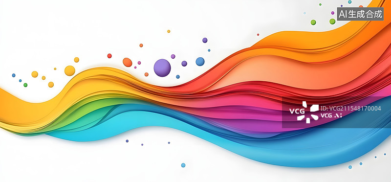【AI数字艺术】彩色 波浪 设计 科技 丝绸 绸带图片素材