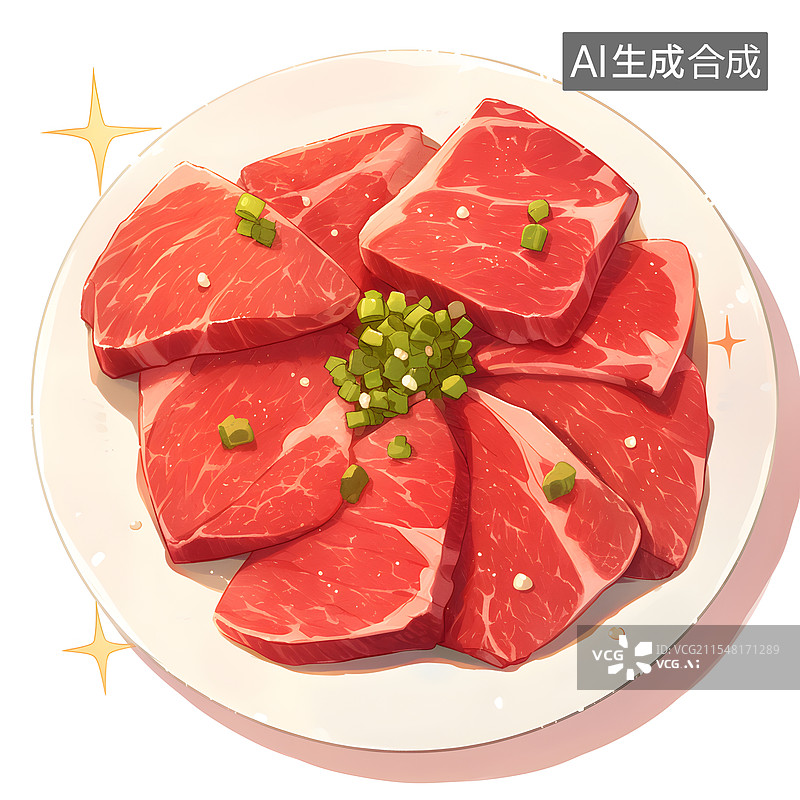 【AI数字艺术】一盘红烧肉插画图片素材