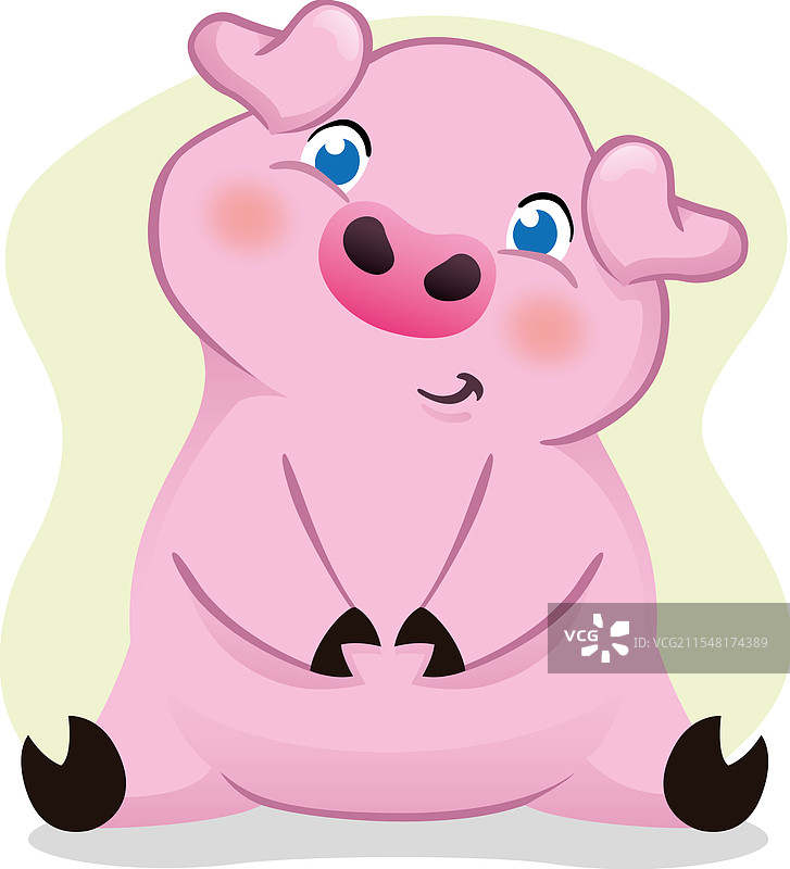 小猪动物吉祥物图片素材