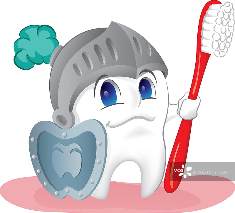 一颗健康的牙齿受到保护图片素材