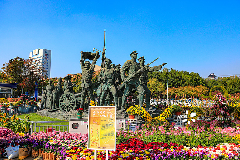 武汉首义广场革命纪念建筑辛亥革命博物馆鄂军都督府建筑外部图片素材