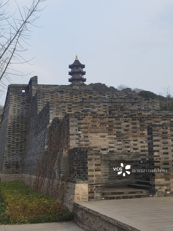 绍兴蕺山文笔塔图片素材