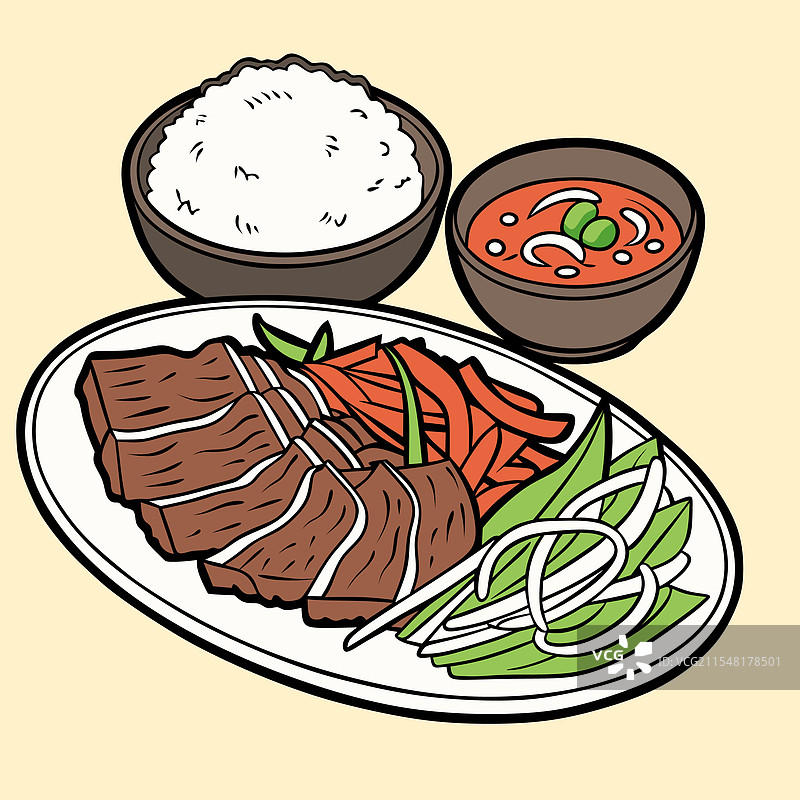 美味的传统肉饭图片素材