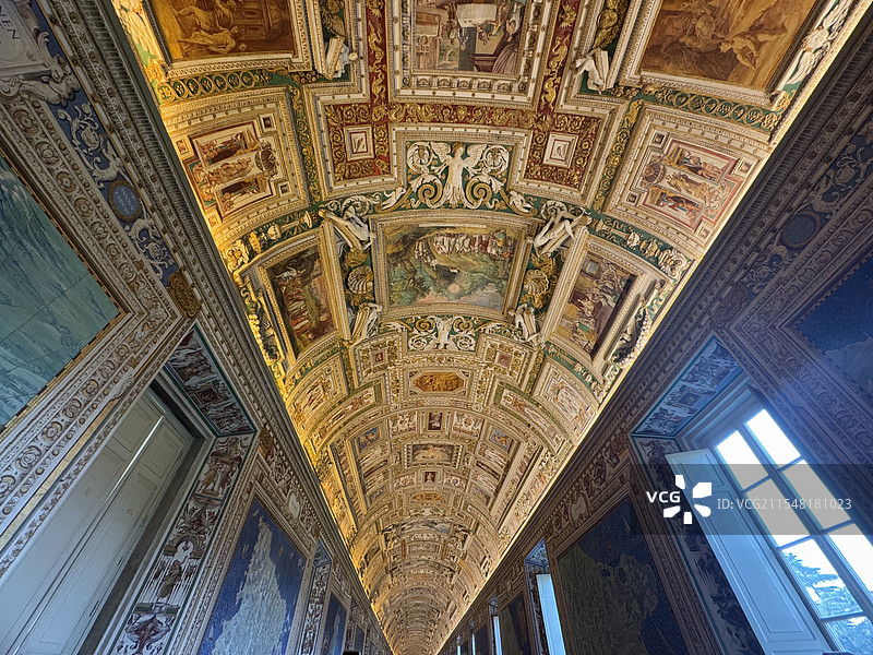 梵蒂冈博物馆的长廊图片素材