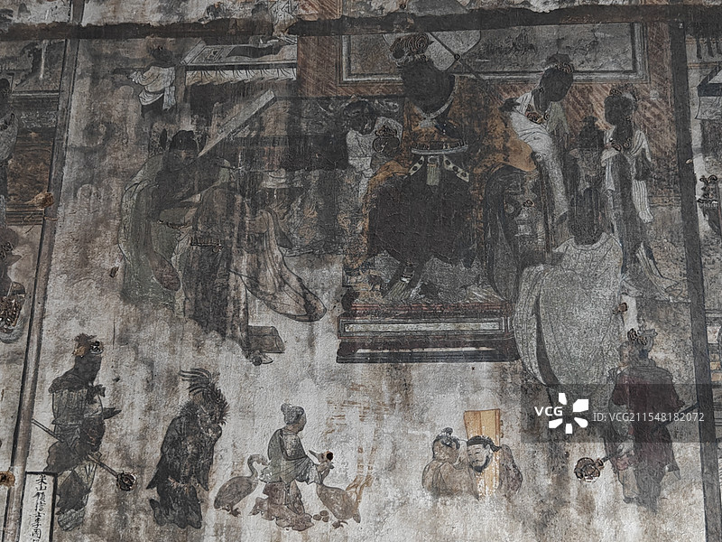 山西高平定林寺壁画图片素材
