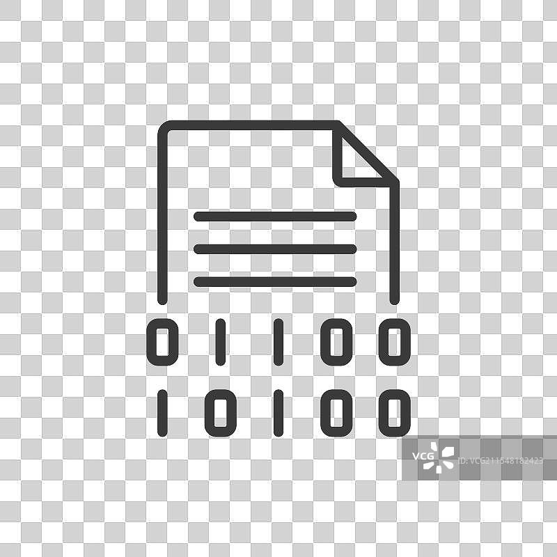 加密文本图标，线条设计风格图片素材