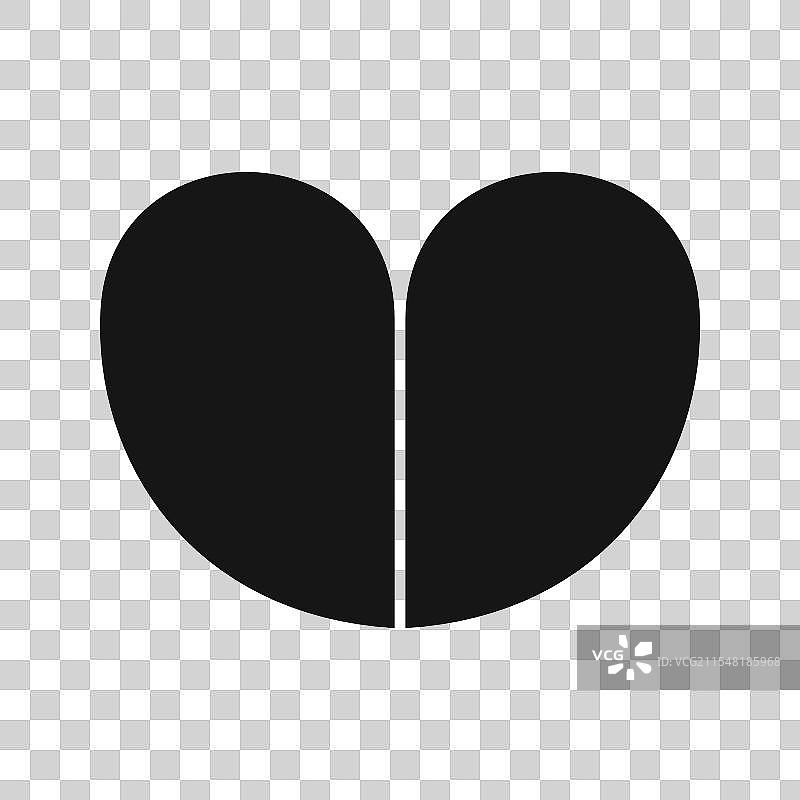 带有两个花瓣的饼图花朵图解图片素材