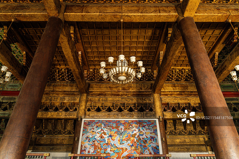 太庙 劳动人民文化宫 享殿 金丝楠木结构图片素材