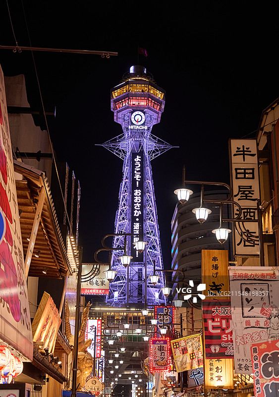 日本大阪通天阁柯南取景地图片素材