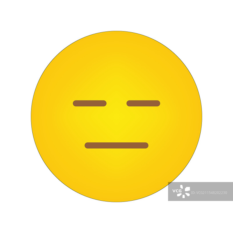 中性面孔图标黄色表情符号设计简约图片素材