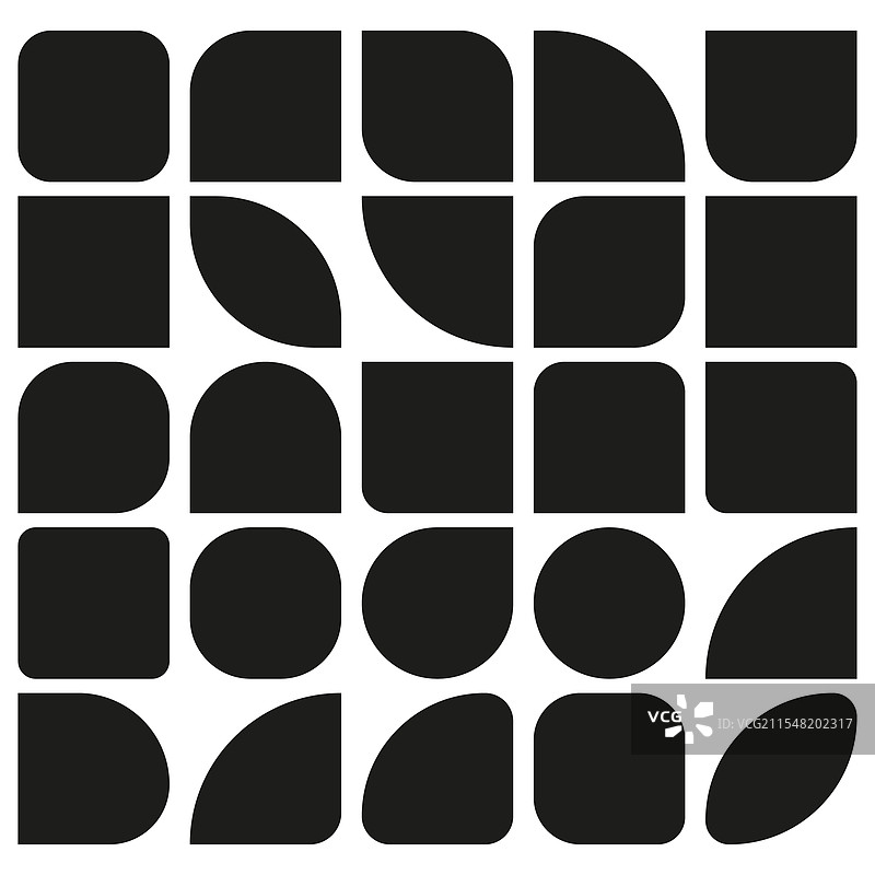 极简黑色网格的几何瓷砖形状图片素材