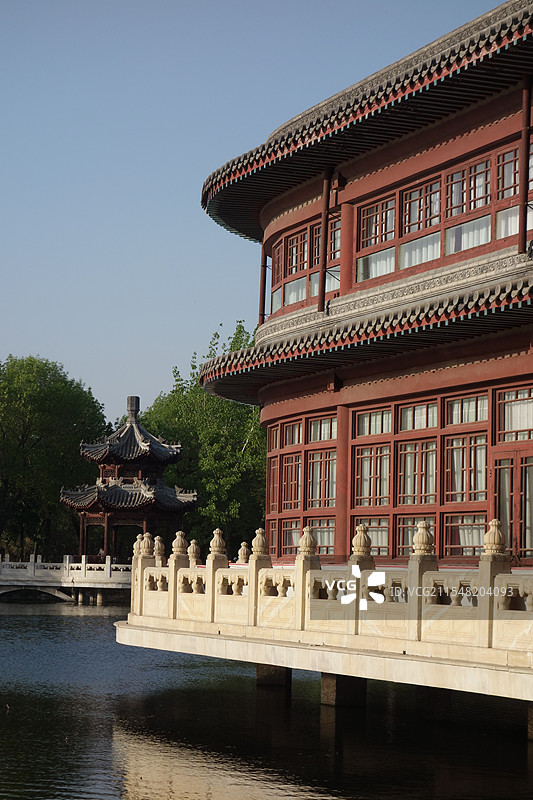 天津宁园园林景观-建筑自然风光图片素材