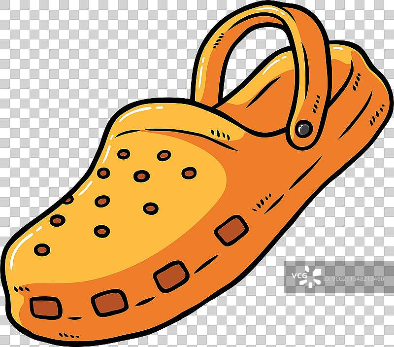 卡通黄色木屐滑鞋图片素材