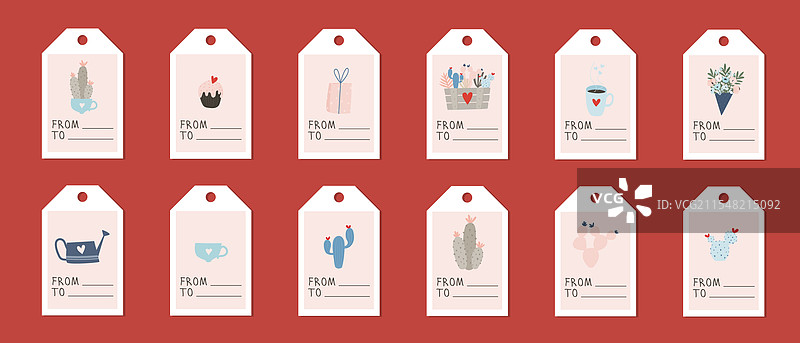 情人节贴纸标签集图片素材