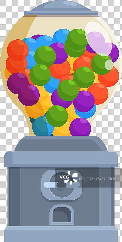 灰色塑料泡泡糖机图标卡通风格图片素材