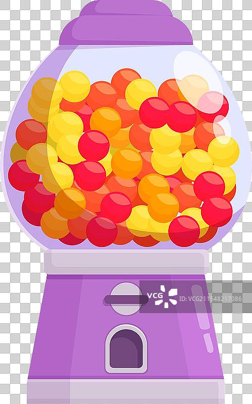 自动售货机图标与卡通泡泡糖图片素材