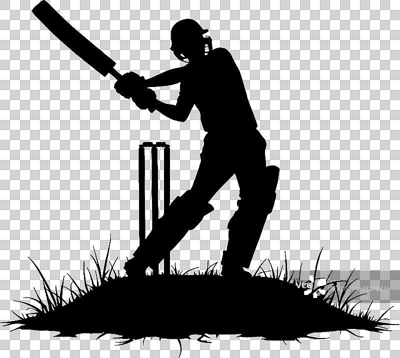 板球力量游戏剪影艺术图片素材