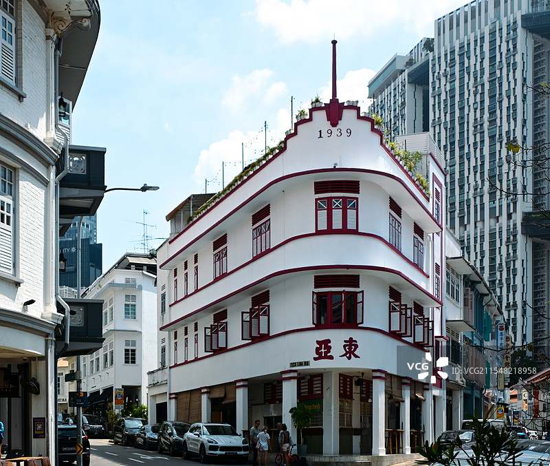 新加坡骑楼历史建筑图片素材