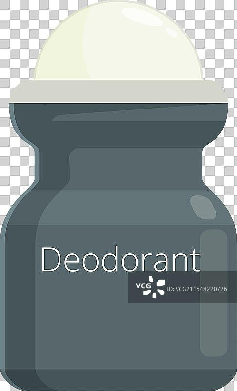 黑色强效除臭剂图标卡通男性图片素材