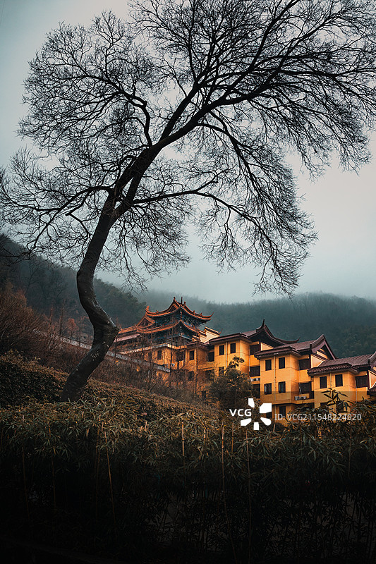 古刹幽深图片素材