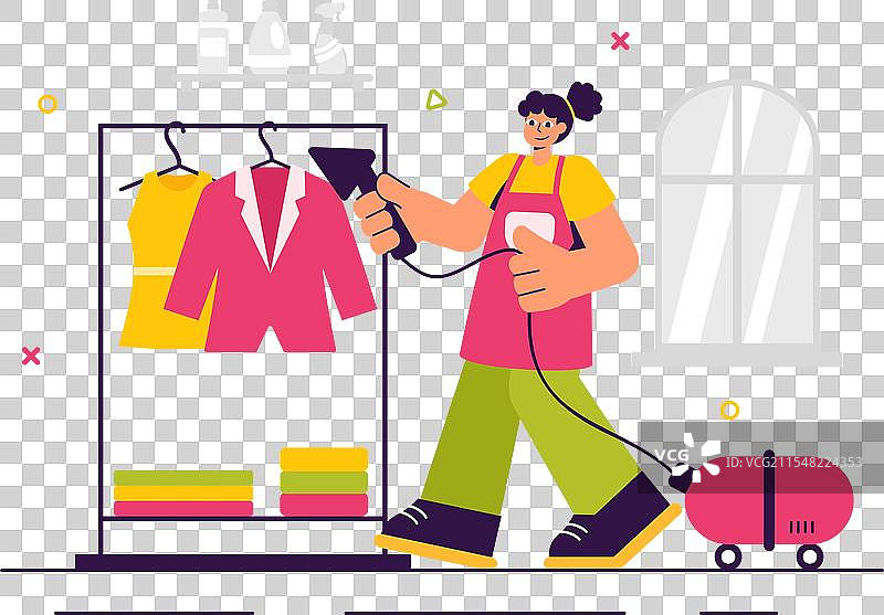 干洗店服务，提供洗涤服务图片素材