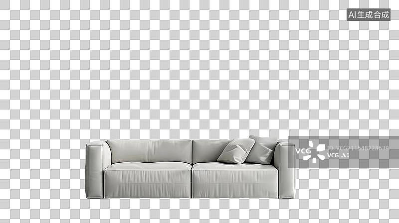 【AI数字艺术】现代样板房客厅布艺沙发免抠实物图片素材