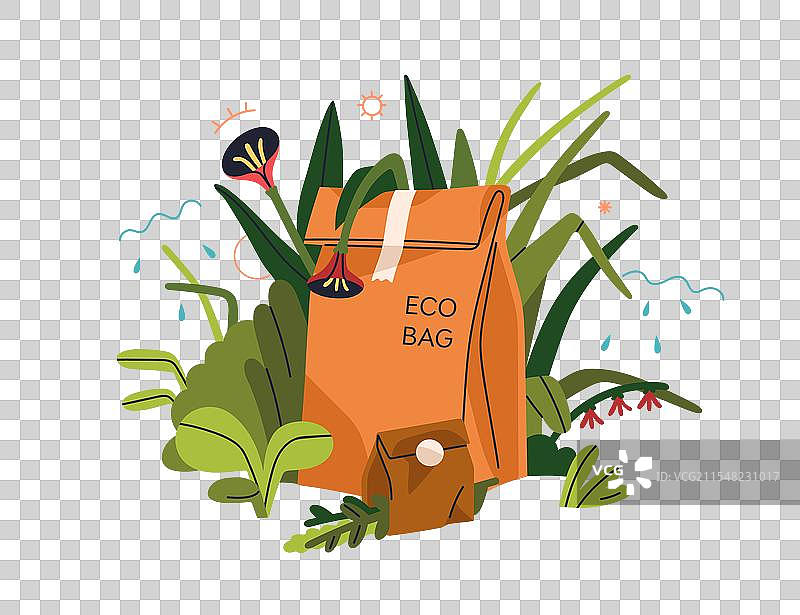 环保包装概念生物可降解纸张图片素材