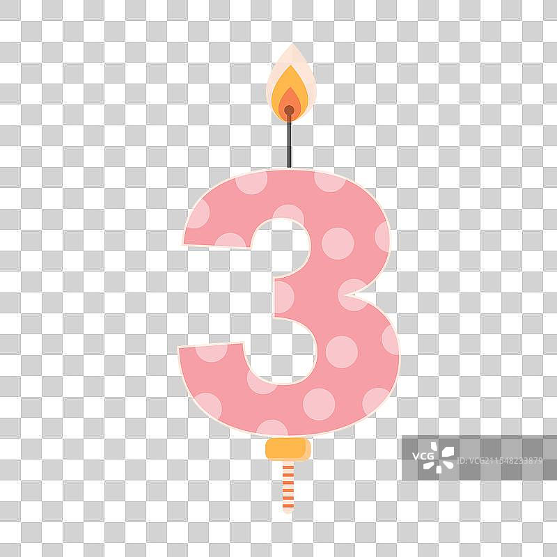 粉色生日蛋糕蜡烛带火焰光芒图片素材
