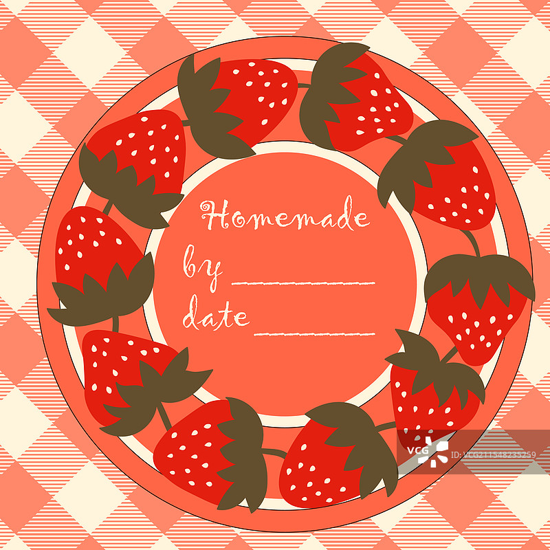 复古自制果酱标签设计模板图片素材