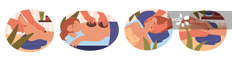 身体疗法课程的按摩套件图片素材