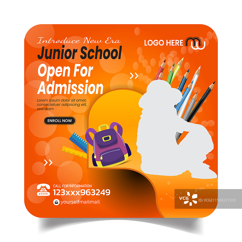 优质学校招生社交媒体帖子图片素材