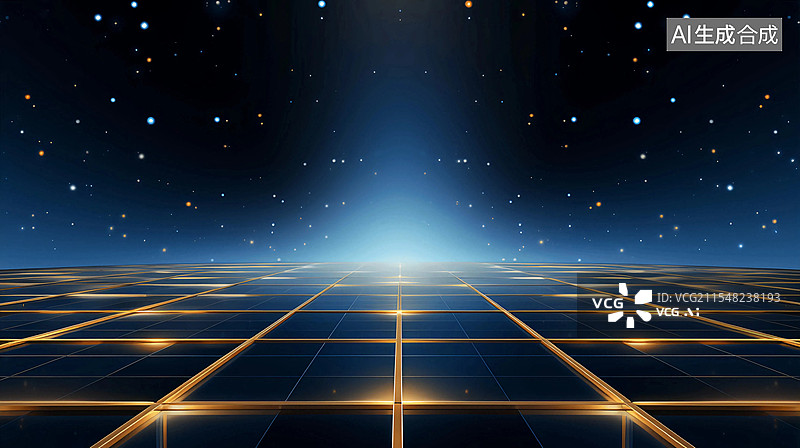 【AI数字艺术】神秘星空宇宙探索商务科技蓝色背景图片素材