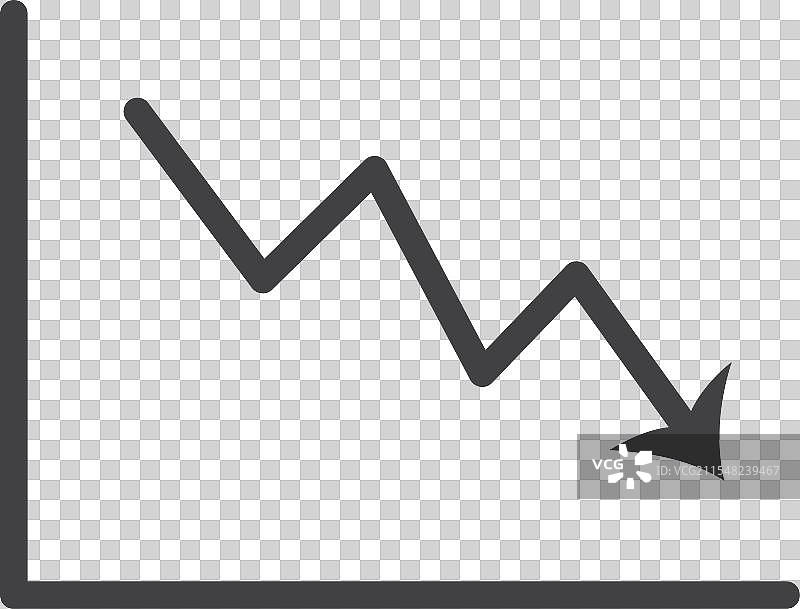 下降图表图标集图片素材